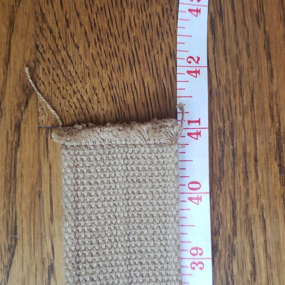 EUC Grommet Detailed Raw Edge Khaki Adjustable Length Belt - Picture 5 of 8